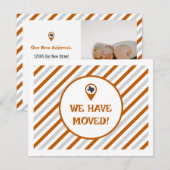 Carte Orange Brûlé Nous Avons Déménagé Striped Moving Ph (Devant / Derrière)
