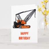 Carte Orange Construction Crane (Fleur jaune)