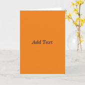 Carte Orange Create Your Own Add Text Custom (Fleur jaune)