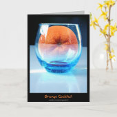 Carte orange de cocktail (Fleur jaune)