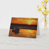 Carte orange de coucher du soleil (Fleur jaune)