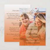 Carte Orange Destination Wedding Gay Lesbian Wedding (Devant / Derrière)