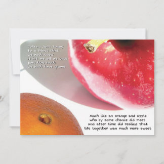 Carte orange et pomme | mini-impression