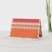Carte Orange Floral Design (Dos)