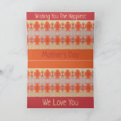 Carte Orange Floral Design (Intérieur)
