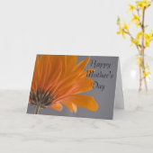 Carte Orange Gerber Daisy Flower Bonne fête des mères (Fleur jaune)