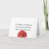Carte orange Gerbera Daisy (Dos)