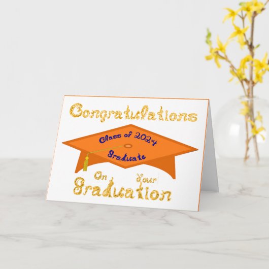 Carte Orange Grand Casquette Gold Blue Graduate Class 20 (Fleur jaune)