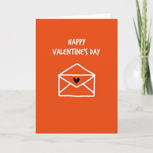 Carte Orange Heart Envelope Card (Devant)