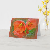 Carte Orange Hibiscus Fleurs (Fleur jaune)