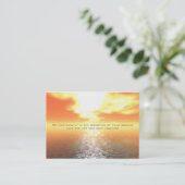 Carte orange inspirée de coucher du soleil (Debout devant)