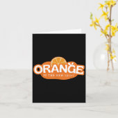 Carte Orange Is The New Idiot Lemon Bleached Funny Sayin (Fleur jaune)