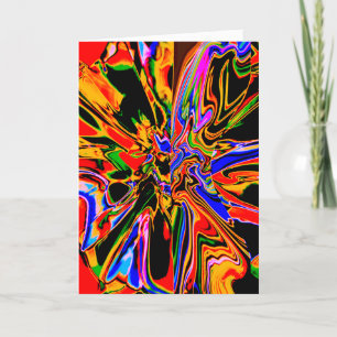 Carte Orange Jaune Bleu Bleu Abstrait Design