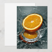 Carte orange juteuse positive pour l'humeur vitaminée (Devant / Derrière)