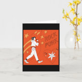 Carte Orange Punk Rock Art numérique expressif Illustrat (Fleur jaune)