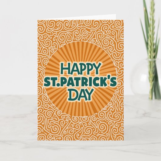 Carte Orange Rays Happy Day Card (Devant)
