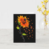 Carte Orange Ribbon Tournesol Butterfly Leukemia (Fleur jaune)