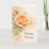 Carte Orange Rose Christian Birthday (Devant)