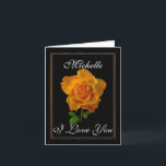 Carte Orange Rose I Love You Romantic Greeting Card<br><div class="desc">vous pouvez modifier le salutation pour lire ce que vous voulez... ajouter un message à l'intérieur... .. © 2004-2012 MarloDee Designs : Tous droits réservés. Les images sur ce site ne sont PAS du domaine public. Vous ne pouvez pas copier, dupliquer, modifier ou scanner ces dessins, images, illustrations, photographie, art...</div>