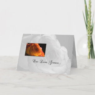 Carte Orange Rose Notre Anniversaire