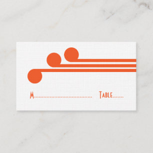 Carte orange simple déco chic