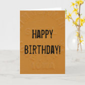 Carte Orange Steel, Joyeux Anniversaire ! (Fleur jaune)