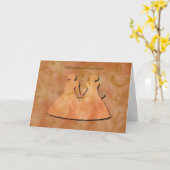 Carte Orange Swirl Lesbian Union civile (Fleur jaune)