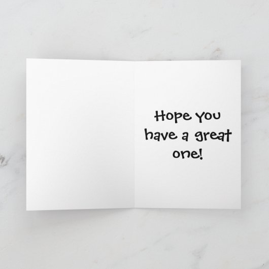 Carte Orange Tabby Kitten sur Blue Anniversaire (Intérieur)