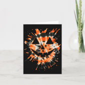 Carte Orange Tie Dye Jack O Lantern Face - Hipe Hallowee (Devant)