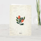 Carte Orange Tones Protea Elegant Minimalist Birthday (Dos)