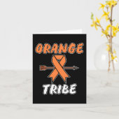 Carte Orange Tribe Leukemia Sensibilisation Ribbon Suppo (Fleur jaune)