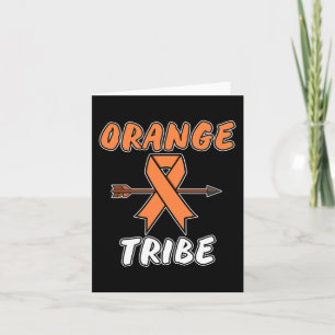 Carte Orange Tribe Leukemia Sensibilisation Ribbon Suppo