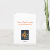 Carte Orange Tropical Flower Note (Dos)