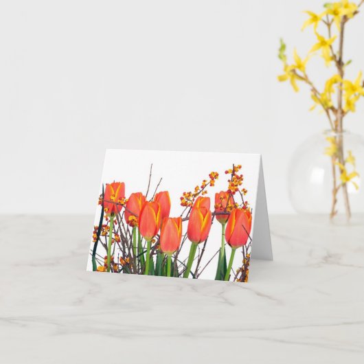 Carte Orange Tulips (Fleur jaune)