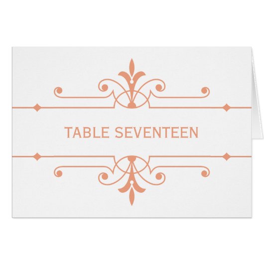 Carte Orange v2 Fancy Ornamor Table Numéro (Devant horizontal)