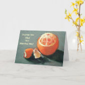 CARTE ORANGE YOU GLAD....ANNIVERSARY CARD (Fleur jaune)