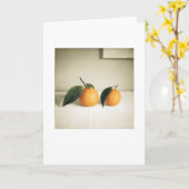 Carte Oranges de jardin à vie blanche Salutation (Fleur jaune)