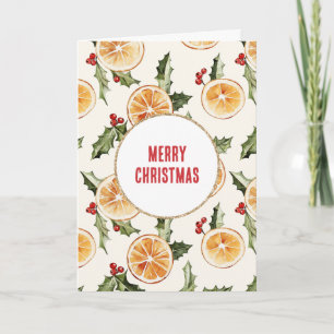 Carte Oranges Fruits de Noël
