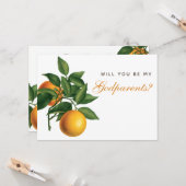 Carte Oranges Godparents Proposition Botanique Vert Feui (Devant/Arrière en situation)