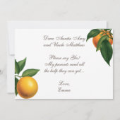 Carte Oranges Godparents Proposition Botanique Vert Feui (Dos)