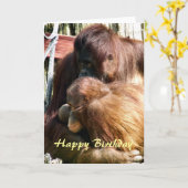 CARTE ORANGUTANS (Fleur jaune)