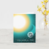 Carte Orbites d'anniversaire personnalisées autour du so (Fleur jaune)