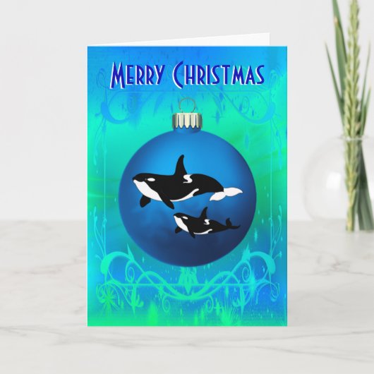 Carte Orca Christmas - 7 po x 5 po (Devant)
