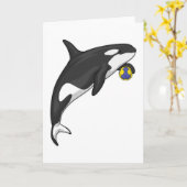 Carte Orca Handball player Handball (Fleur jaune)