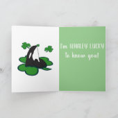 Carte Orca Killer Whale St Patrick’s Day (Intérieur)