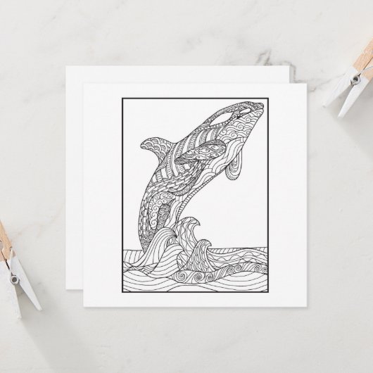 Carte Orca noir et blanc (Devant/Arrière en situation)