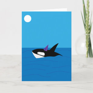 Carte Orca Whimsical, Avoir une baleine d'un anniversair
