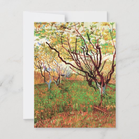 Carte Orchard à Blossom par Vincent van Gogh (Devant)
