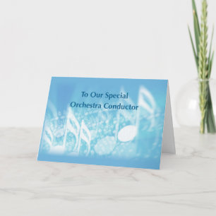 Carte Orchestre Conducteur Notes d'anniversaire sur le b