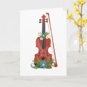 Carte Orchestre Musique Violon Viola Appréciation de l'e (Fleur jaune)